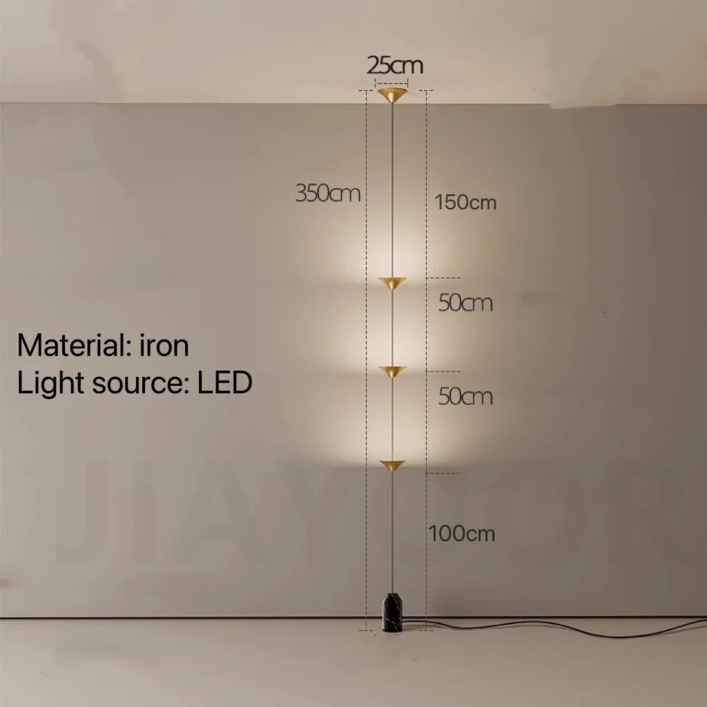 lampe moderne posée triangle noir doré matériaux fer aluminium led branchement électrique certifications multiples