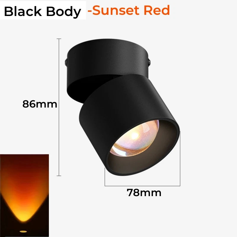 Spot lumineux led moderne surface mounted blanc noir flux lumineux 60 249 vcertifié fcc