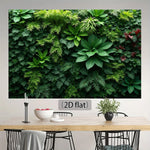 toile d'art végétale feuilles vert moderne décoration mur opaque naturelle chambre salon