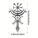 décoration murale moderne symbole viking noir adhésif abstraitintérieur art mural