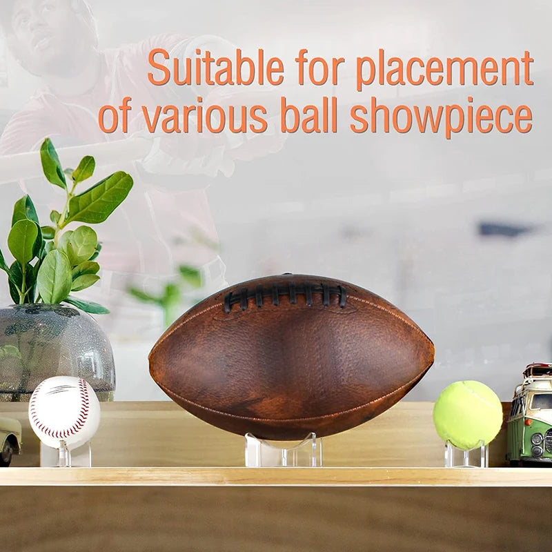 présentoir sportif transparent minimaliste support ballon basket football volley