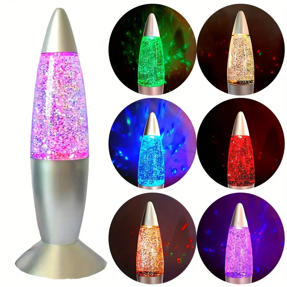 lampe led change couleur usb chambre projection paillettes argentées moderne gaming