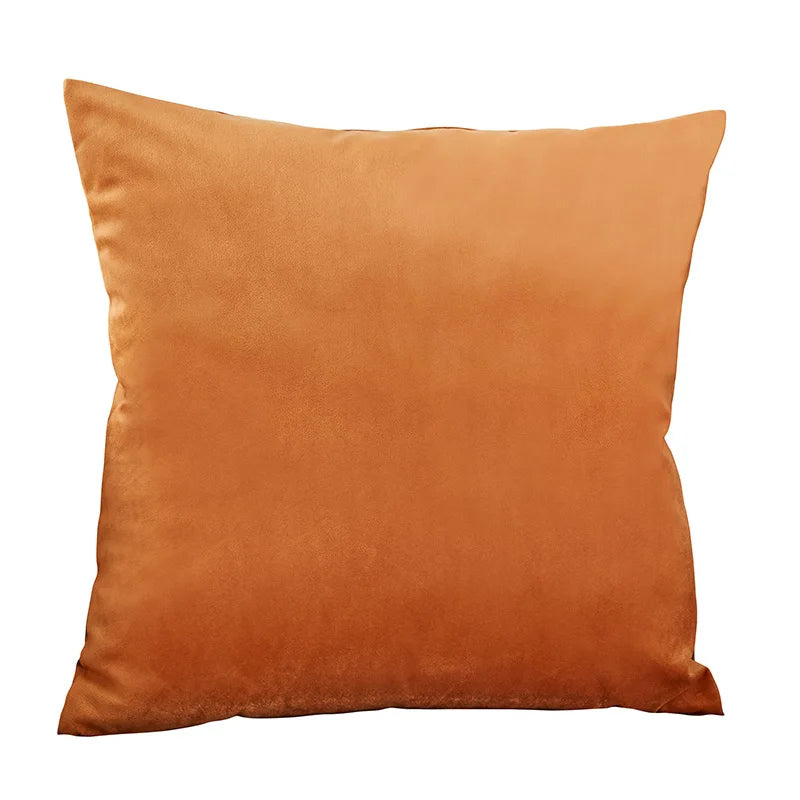 coussin velours orange moderne opacité 45x45cm 50x50cm décoration intérieure sofa chaise voiture