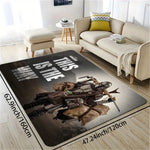 tapis dessin animé mandalorian antidérapant polyester noir blanc salon chambre coucher moderne illustratif