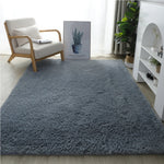 tapis polyester blanc jaune noir rouge moderne salon doux uni