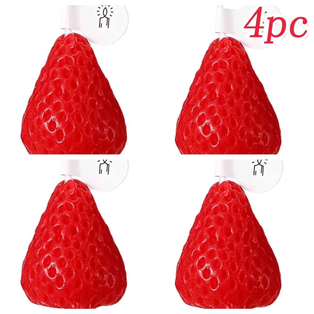 bougies parfumées fraises cire soja parfum fruit créatif décoration maison festive rouge texture fraise