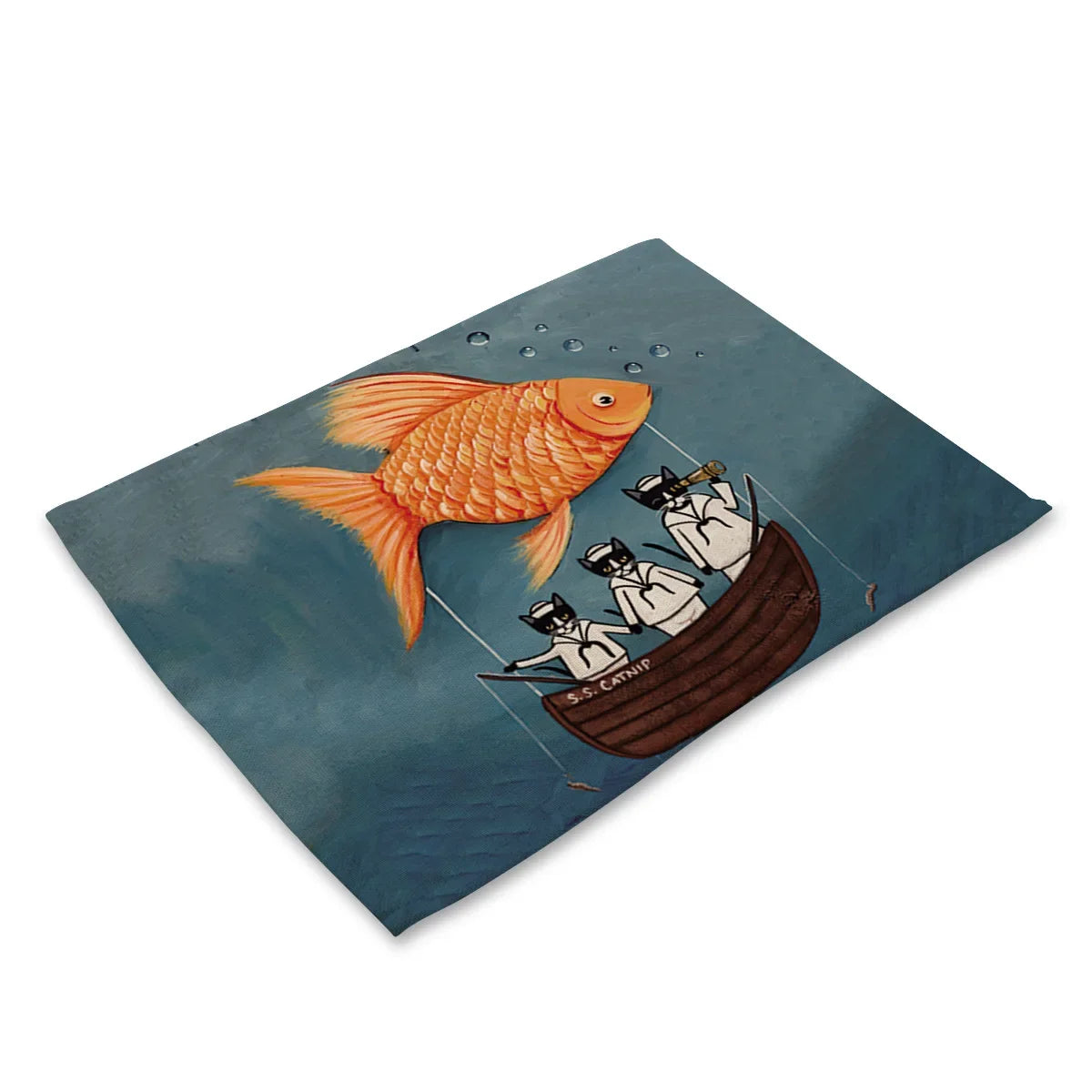 serviettes table illustration animale bleu vert moderne 30x40cm respectueux environnement