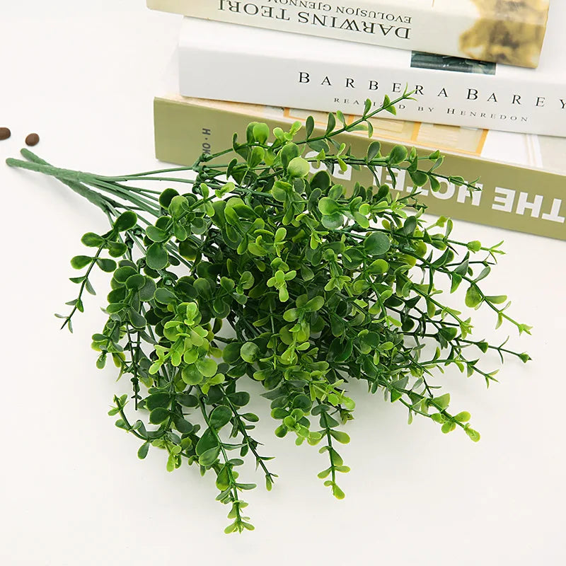 feuille plante artificielle verte décoration intérieur mariage fête bouquet fleurs soie buisson feuillage naturel