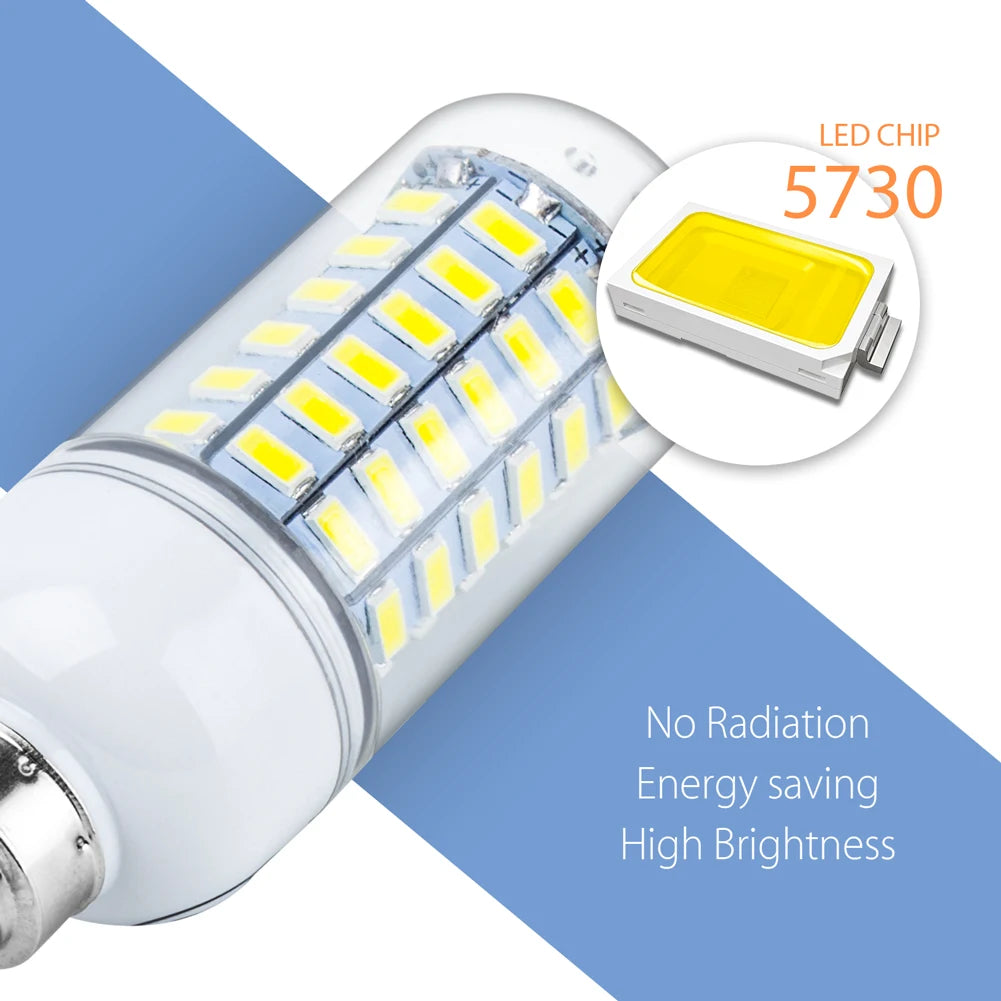 ampoule led barre grains maïs blanc moderne e14 e27 2700k 6500k 24leds 48leds 72leds