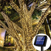 Guirlande solaire fée étanche 50 LED pour jardin et décoration extérieure Noël - Ombre Interieur