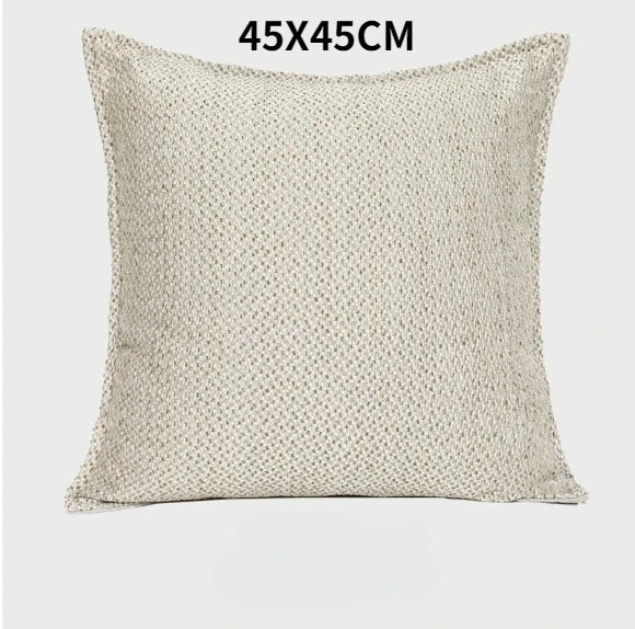 coussins brodés jacquard géométrique moderne marron clair beige nordique polyester face simplecoration voiture