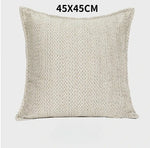 coussins brodés jacquard géométrique moderne marron clair beige nordique polyester face simplecoration voiture