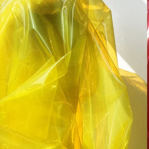 tissu transparent polyester tpu noir bleu vert jaune moderne élégant légèrement rugueux résistant déchirure