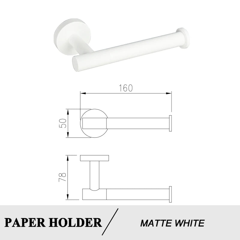 porte papier moderne acier inoxydable texture brossée noir blanc cuivre vis instructions minimaliste