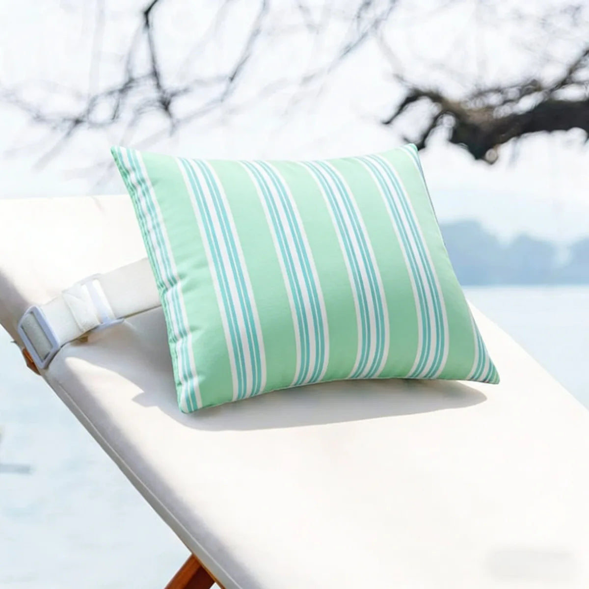 coussin moderne polypropylene rectangle blanc rayures utilisation décoration voiture 28x40cm imprimé nordique