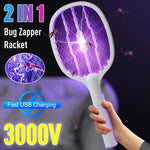 tueur moustiques électrique rechargeable usb 230v racket lampe 3000v moderne abs