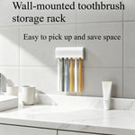 rangement mural brosses dents blanc moderne minimaliste adhésif lisse mat 5cm 12.9cm 3cm