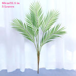 Plante artificielle palmier vert moderne 125cm feuilles plastique décoration intérieure extérieure