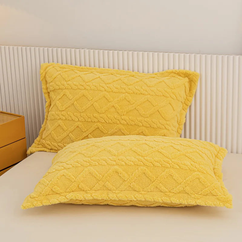 taies d'oreiller jacquard papillons brodés gris bleu rose vert beige violet modernes lit hiver