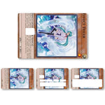 autocollants décoratifs yuGiOh personnages illustrations carte collection bleu rouge jaune adhésif opaques art anime