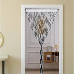 rideau franges décoratif noir blanc rose violet vert transparent moderne polyestèreintérieur