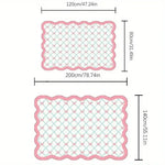 tapis blanc rose bleu motif géométrique moderne doux polyester antidérapant voyage maison