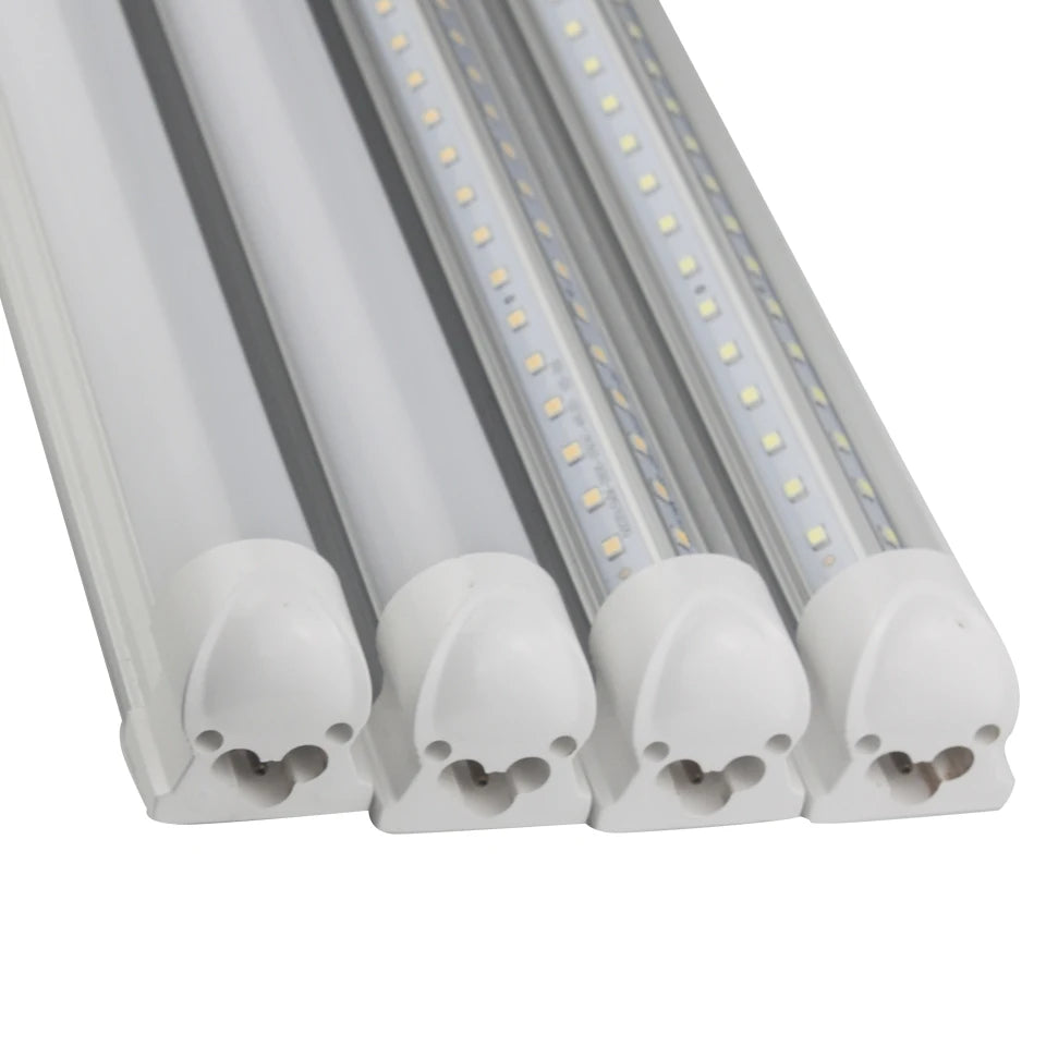 tube led blanc mat moderne éclairage intérieur cuisine garage clips montage