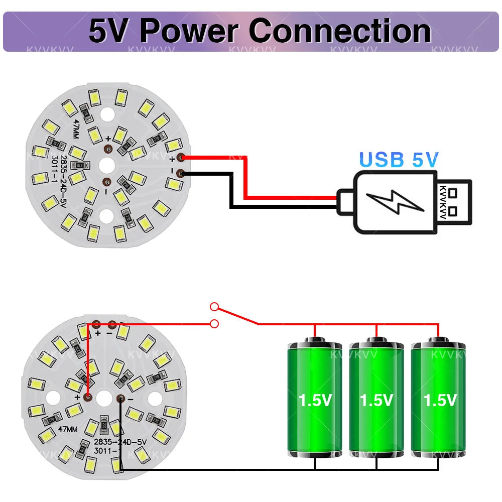plaque led diy 5w 10w 5v dimmable cable usb blanc moderne circulaire diodes intégrées