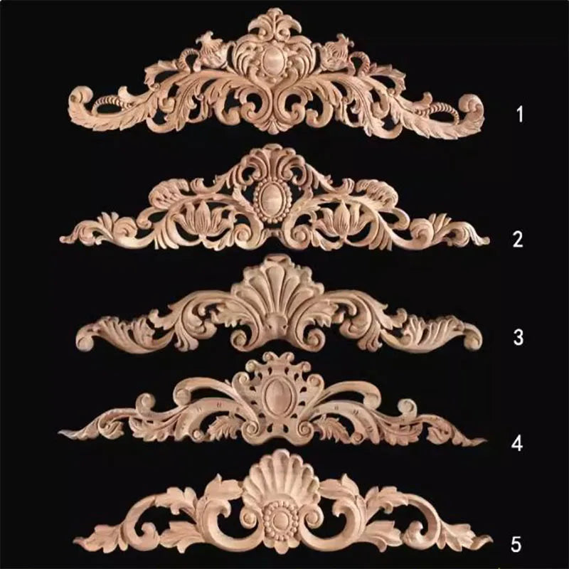 ornement decoratif bois fleur sculpte naturel classique baroque noel valentin mariage halloween pâques anniversaire