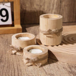 bougeoir bois naturel rustique décoration maison chic anniversaire mariage table centro décoratif