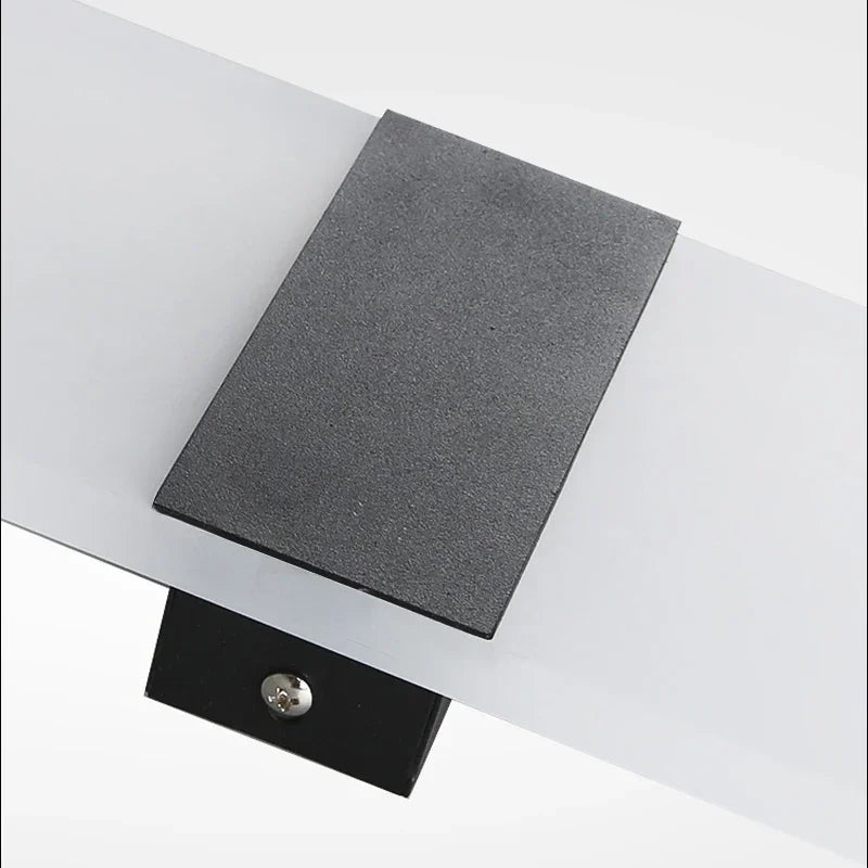 lampe murale moderne blanc noir or gris fixée mur vis 50x18cm led acrylique