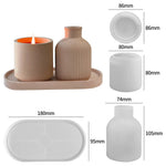 vase silicone bougie blanc rayures moderne arrangement table tổ chứcFLOW (Only the valid 14