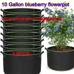 sacs culture légumes fibre végétale noir poignées portables 10 gallons 50 pièces