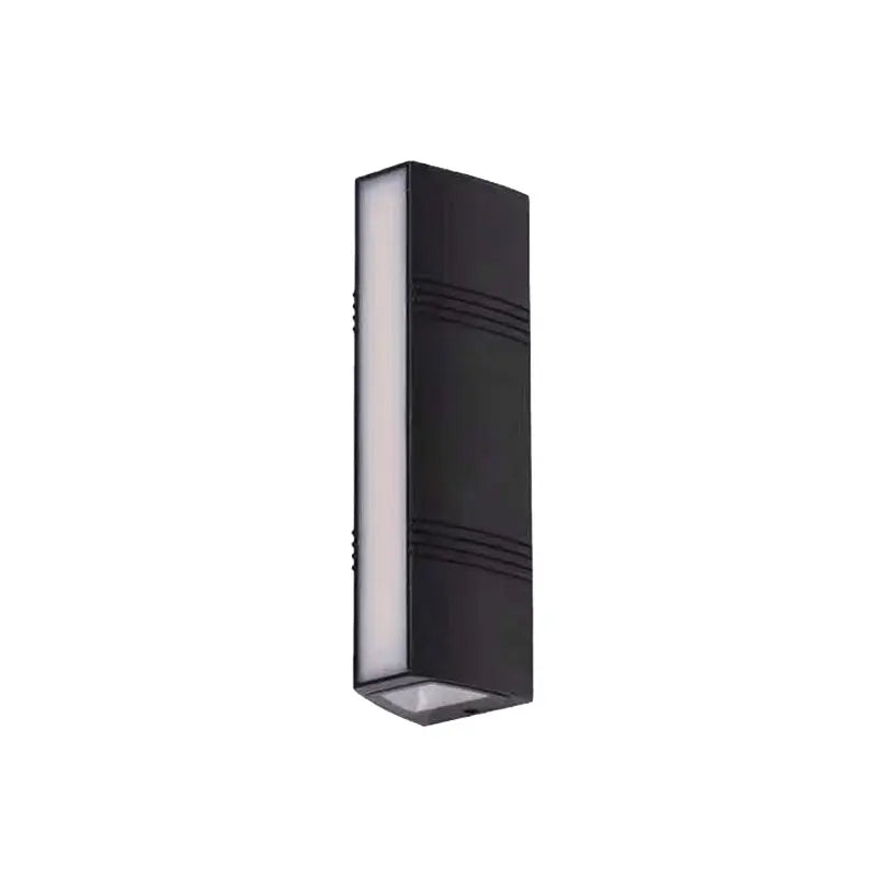 applique murale led moderne extérieure ip65 aluminium noir lignes horizontales industriel