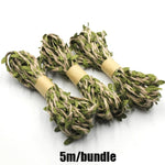 ruban décoratif feuilles vertes naturel artisanal intérieur décoration maison vert clair beige