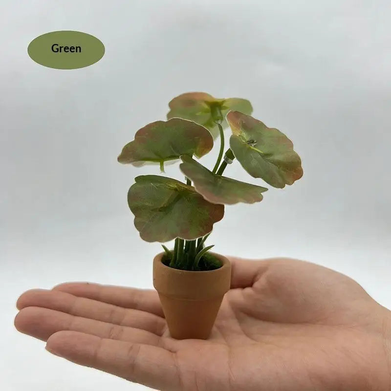 plantes artificielles vertes feuilles ovales pot terre cuite décoration maison réaliste petits espacesintérieur