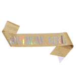 ruban pailleté festif anniversaire fille femme blanc rose bleu vert doré holographique