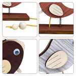 oiseau mobile oiseau bois bois corde jaune clips moderne porte rappel entrée intérieur bleu
