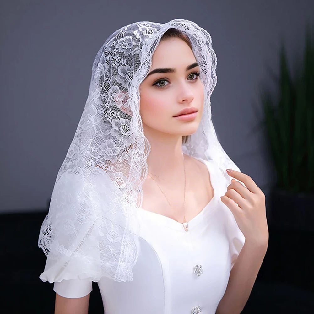 voile mariée dentelle polyester femme traditionnel blanc noir transparent