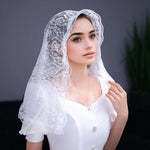 voile mariée dentelle polyester femme traditionnel blanc noir transparent