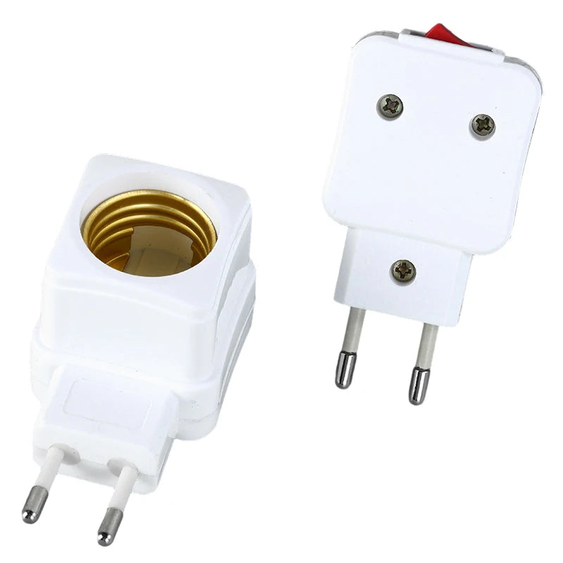 prise électrique douille E27 moderne blanc doré fixations vis pratique facile