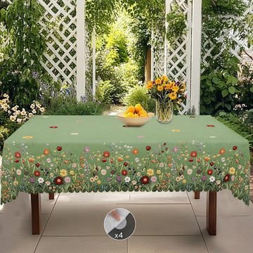 nappe fleurs colorées imperméable machine clips vert clair classique mariage fête anniversaireextérieur