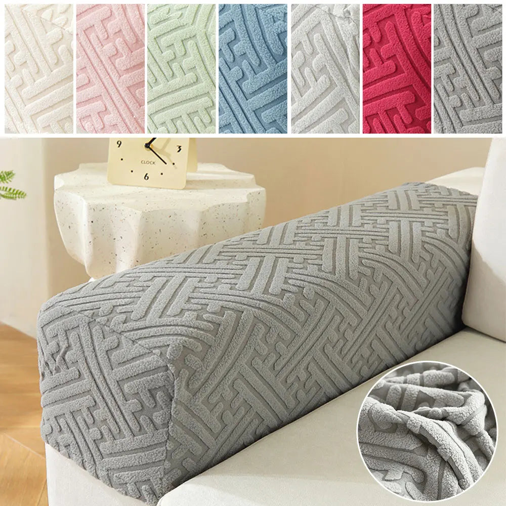 couvre accoudoirs canapé moderne doux polyester coton couleur gris rose bleu clair vert pastel