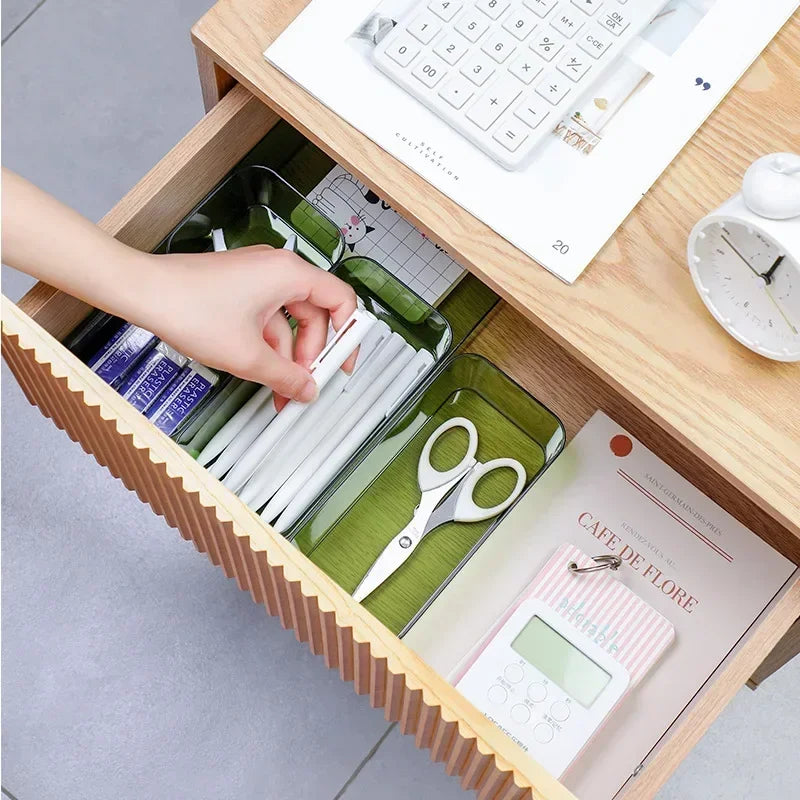 boîtes rangement transparentes plastique réutilisables modernes minimalistes très transparentes articles divers