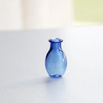 mini vases transparents modernes verre aimants réfrigérateur orange noir bleu violet floral arrangement décoration