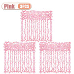 guirlande fleurs artificielles rose clair decoration murale exterieure maison romantique 180cm fête anniversaire