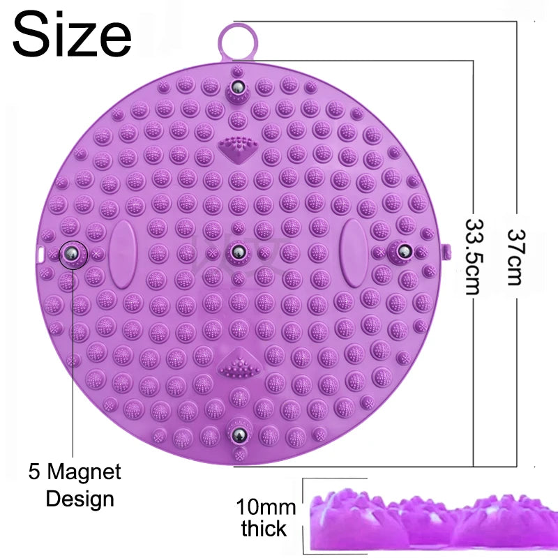 tapis massage pieds acupression points geometriques violet relaxation fitness yoga pilates