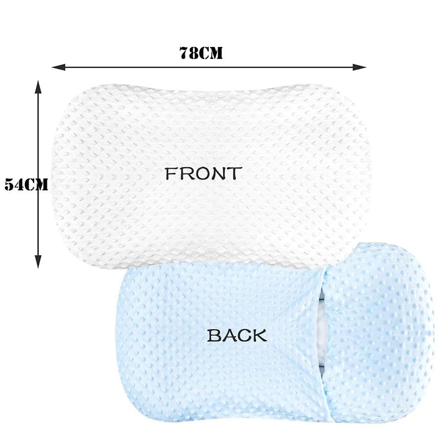 coussin bébé gris bleu clair texturé ultra doux confortable hiver été printemps automne polyestère