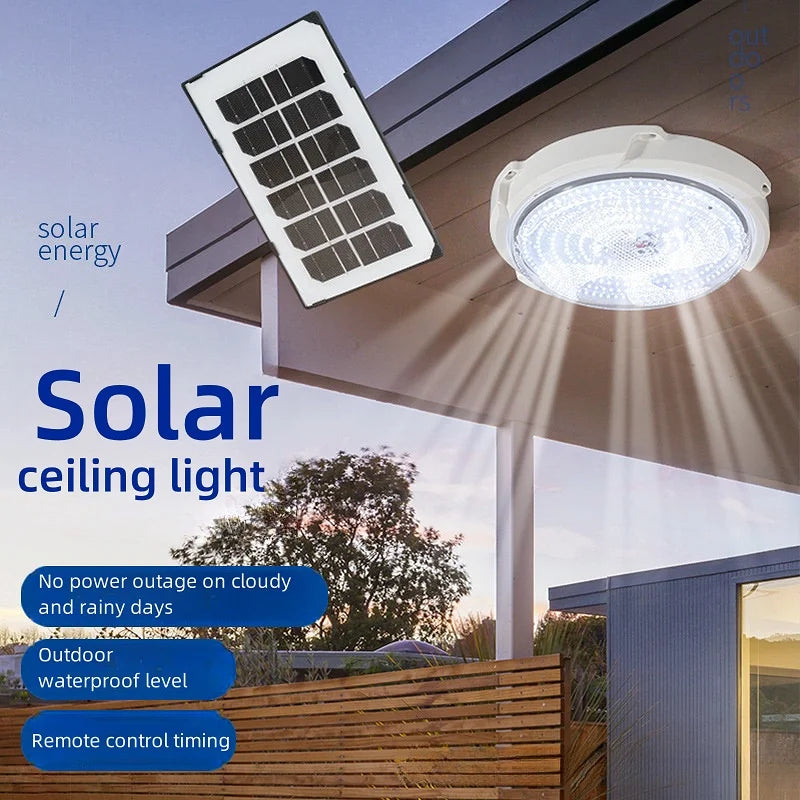 lampe solaire led ip65 moderne blanc autonome bouton poussoir panneau solaire télécommandeextérieur