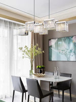 lampe suspendue moderne transparente chrome facettes 4200K 3000K 6500K 90260V 200082000lm